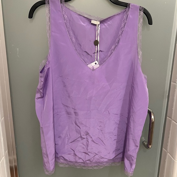NWT 8 BY YOOX 100% Silk Lilac Purple Cami - Picture 2 of 6